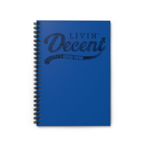 Spiral Notebook Royal/Black - Ruled Line