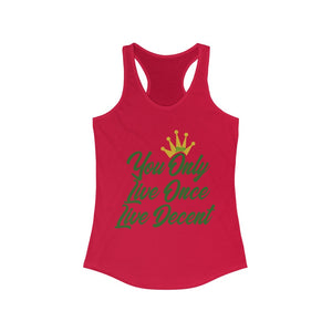 Women's YOLO Tank w/ green print