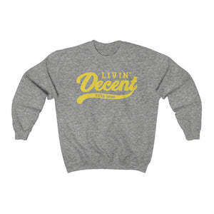 Unisex Crewneck Sweatshirt w/Yellow Print