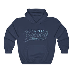 Unisex Hoodie Light Blue Outline Print