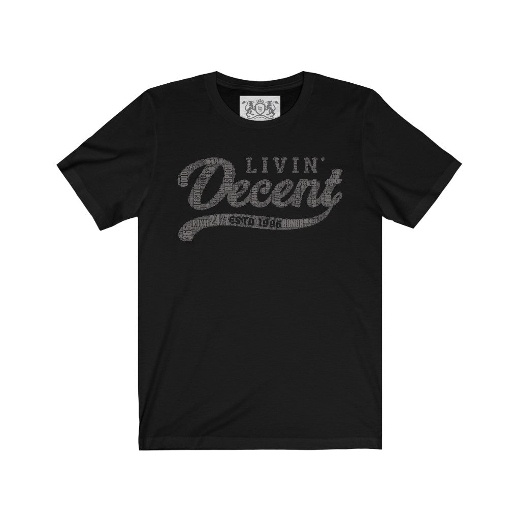 Unisex Jersey Word Cloud w/grey print