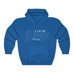 Unisex Hoodie Light Blue Outline Print