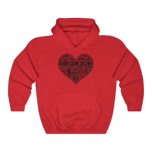 Unisex Hoodie Love Livin' w/black Print