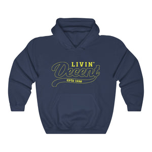 Unisex Hoodie Yellow Outline Print