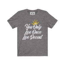 Load image into Gallery viewer, Unisex Jersey Short Sleeve YOLO w/white print