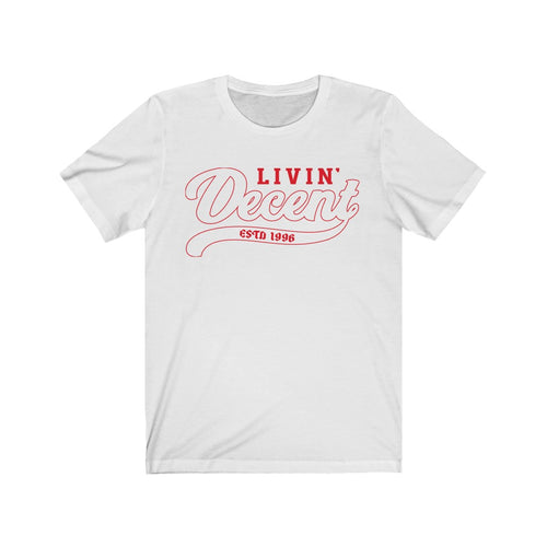 Unisex Jersey Short Sleeve Red Outline Print