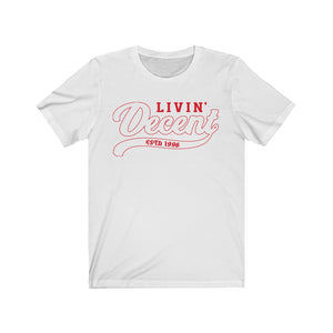 Unisex Jersey Short Sleeve Red Outline Print