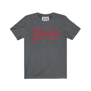 Unisex Jersey Word Cloud w/red print