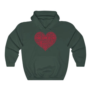 Unisex Hoodie Love Livin' w/red Print