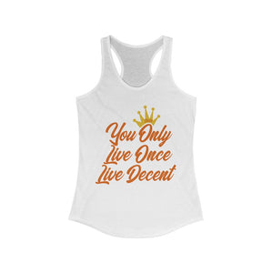 Women's YOLO Tank w/ orange print