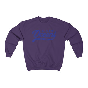 Unisex Crewneck Sweatshirt Word Cloud w/Royal Print