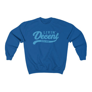 Unisex Crewneck Sweatshirt w/Light Blue Print