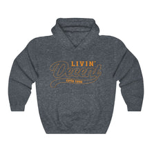 Load image into Gallery viewer, Unisex Hoodie Orange Outline Print