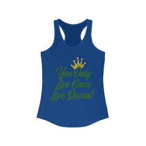 Women's YOLO Tank w/ green print