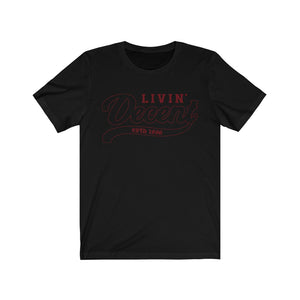 Unisex Jersey Short Sleeve Maroon Outline Print