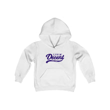 Load image into Gallery viewer, Youth Hoodie Purple Print