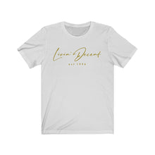 Load image into Gallery viewer, Unisex Jersey Short Sleeve Tee LD signature Gold Print