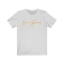 Load image into Gallery viewer, Unisex Jersey Short Sleeve Tee LD signature Orange Print