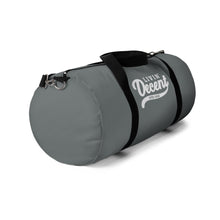 Load image into Gallery viewer, Duffel Bag Grey w/ White Print