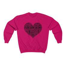 Load image into Gallery viewer, Unisex Crewneck Sweatshirt I Love Livin&#39; w/Black Print