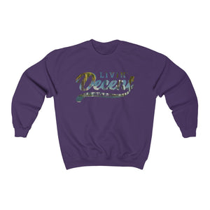 Unisex Crewneck Sweatshirt w/Miami Skyline Print