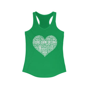 Women's Love Livin' Tank w/ white print