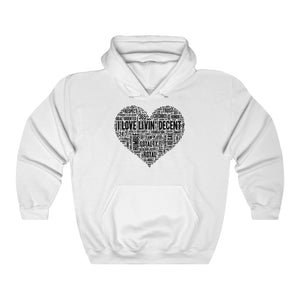 Unisex Hoodie Love Livin' w/black Print