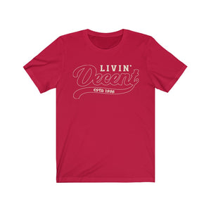 Unisex Jersey Short Sleeve Cream Outline Print
