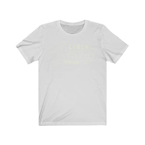 Unisex Jersey Short Sleeve Cream Outline Print