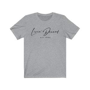 Unisex Jersey Short Sleeve Tee LD signature Black Print