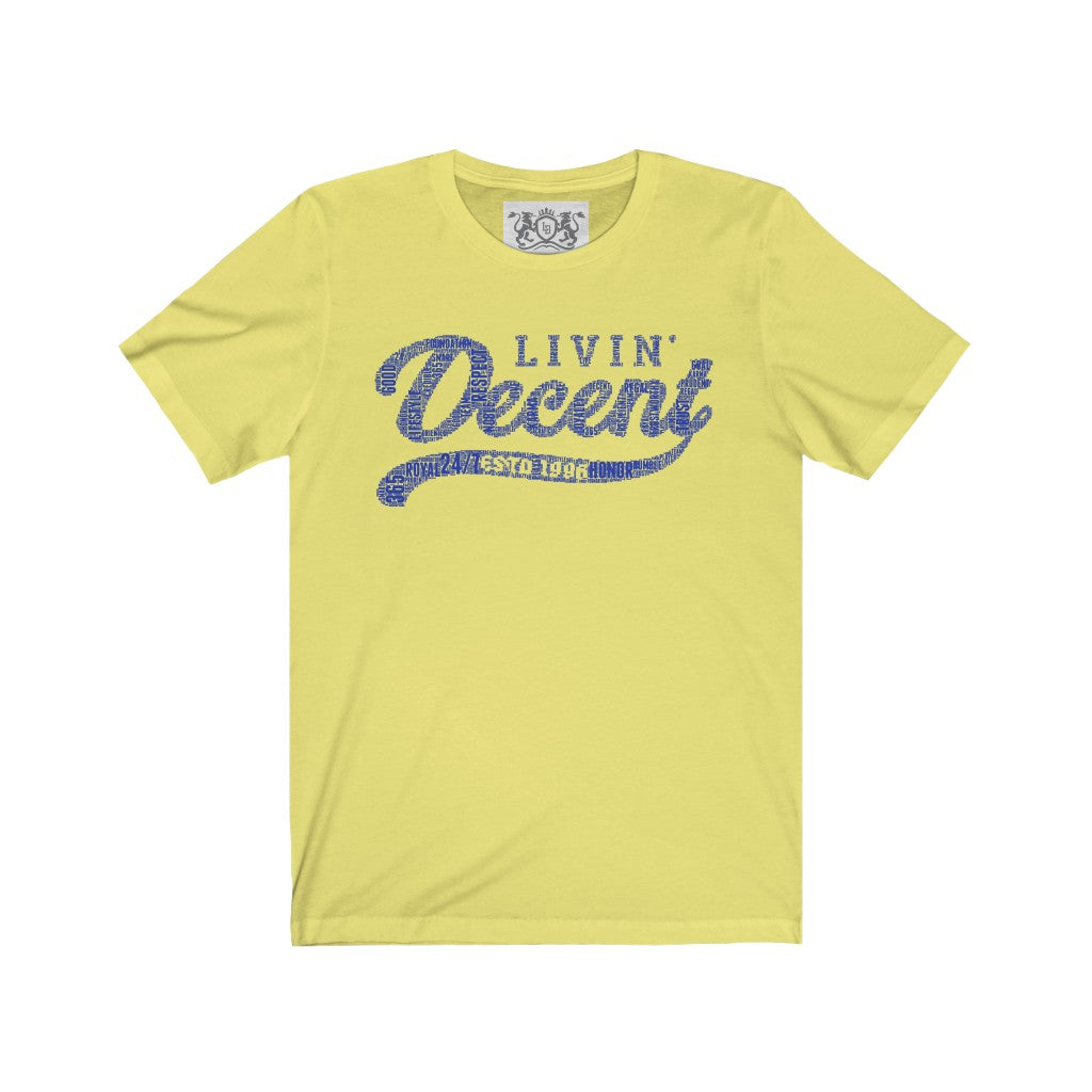 Unisex Jersey Word Cloud w/royal print