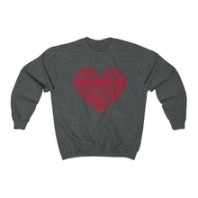 Load image into Gallery viewer, Unisex Crewneck Sweatshirt I Love Livin&#39; w/Red Print