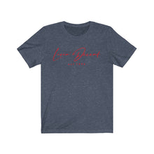 Load image into Gallery viewer, Unisex Jersey Short Sleeve Tee LD signature Red Print