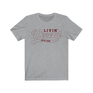 Unisex Jersey Short Sleeve Maroon Outline Print