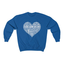 Load image into Gallery viewer, Unisex Crewneck Sweatshirt I Love Livin&#39; w/White Print