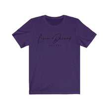 Load image into Gallery viewer, Unisex Jersey Short Sleeve Tee LD signature Black Print