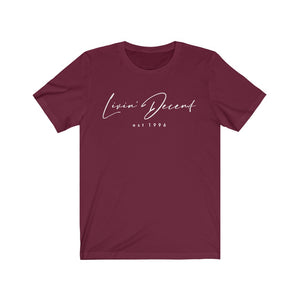 Unisex Jersey Short Sleeve Tee LD signature White Print
