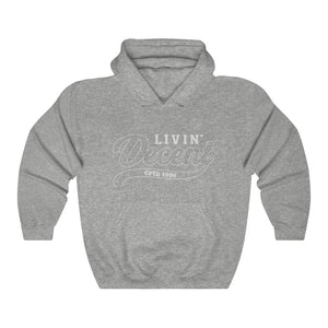 Unisex Hoodie Silver Outline Print