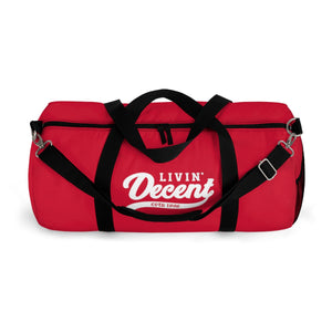 Duffel Bag Red w/ White Print