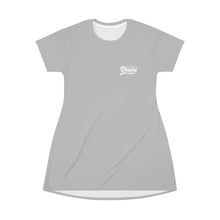 Load image into Gallery viewer, Ladies Dress Light Grey w/ white print