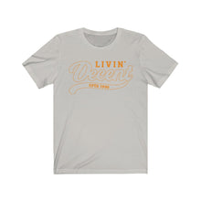 Load image into Gallery viewer, Unisex Jersey Short Sleeve Orange Outline Print