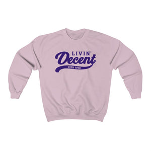 Unisex Crewneck Sweatshirt w/Purple Print