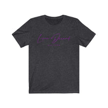 Load image into Gallery viewer, Unisex Jersey Short Sleeve Tee LD signature Purple Print