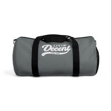 Load image into Gallery viewer, Duffel Bag Grey w/ White Print