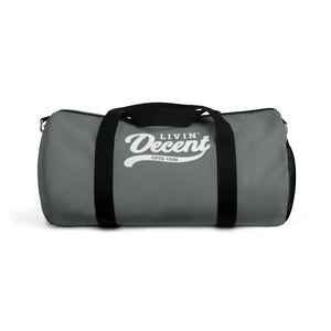 Duffel Bag Grey w/ White Print