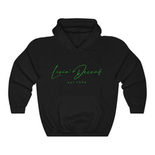 Load image into Gallery viewer, Unisex Hoodie LD signature Kelly Green Print