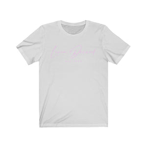 Unisex Jersey Short Sleeve Tee LD signature Pink Print