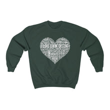 Load image into Gallery viewer, Unisex Crewneck Sweatshirt I Love Livin&#39; w/White Print