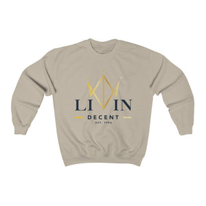 Unisex Crewneck Sweatshirt V-Crown Black/Gold print