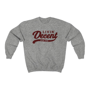 Unisex Crewneck Sweatshirt w/Maroon Print